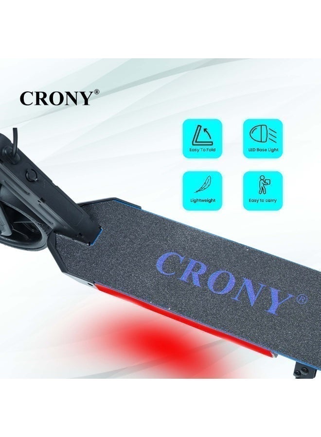 Crony S31 Children's Electric Scooter – 130W Motor, 10-16KM/H Speed, 21V/2.5AH Battery, 5-8KM Range, Foldable & Portable, Aluminum Alloy Frame, LED Display & Lights, Foot Brake, Safe Electric Scooter for Kids, Teens, and Young Riders, Easy-to-Use E-Scooter for Beginners, Eco-Friendly Battery-Powered Ride for Children, Lightweight Kids Motorized Scooter, Electric Kick Scooter for Toddlers, Small & Kid-Friendly E-Scooter, 100KG Max Load, LED Light Base, Safe Braking System, Ideal for Short Commutes, Charging Time 2-3 Hours, Compact Design for Easy Storage, Easy Folding Mechanism, Durable and Sturdy Frame,Perfect Scooter for Outdoor Adventures, Youth Electric Rideable, Portable Electric Scooter with Safety Features, Ideal for Kids Who Want to Explore, Fun and Practical Scooter for Family Rides, Suitable for Youth Riders, Electric Scooter with Speed Control for Safe Riding, Perfect Gift for Kids and Teens，S32/S31, Blue - Image 3